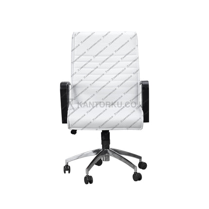 Kursi Kantor warna Putih cocok digunakan sebagai kursi rapat, kursi pimpinan, kursi direktur, kursi manajer, kursi eselon, maupun kursi eksekutif. Dengan desain elegan dan harga yang sangat ramah di kantong - SAVELLO BRAVO - KANTORKU