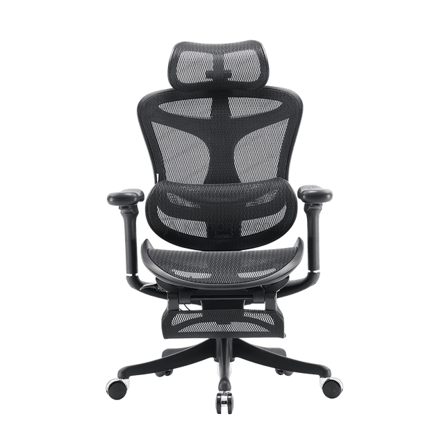 Kursi kerja ergonomis SIHOO C100 101 JT warna hitam elegan – Tersedia di Kantorku