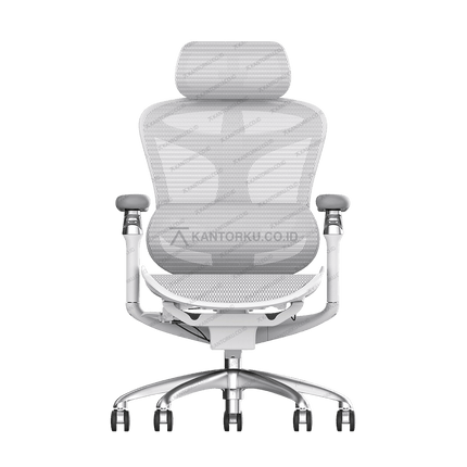 Kursi ergonomis SIHOO C300 102 JT warna putih elegan – Tersedia di Kantorku