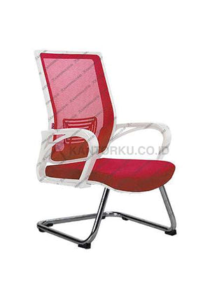 Kursi kantor Inco Catier III W-CR ergonomis dengan sandaran jaring dan kaki roda chrome – tersedia di Kantorku.co.id.