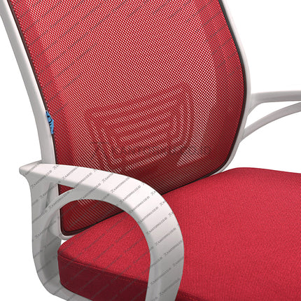 Kursi kantor Inco Catier III W-CR warna hitam, sandaran jaring, roda putar ergonomis – beli di Kantorku.co.id.