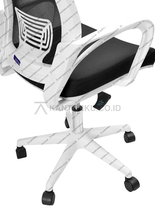 Kursi kerja Inco Catier II W-FW modern dengan armrest ergonomis, dudukan nyaman, dan frame kaki nylon – Kantorkudotcodotid