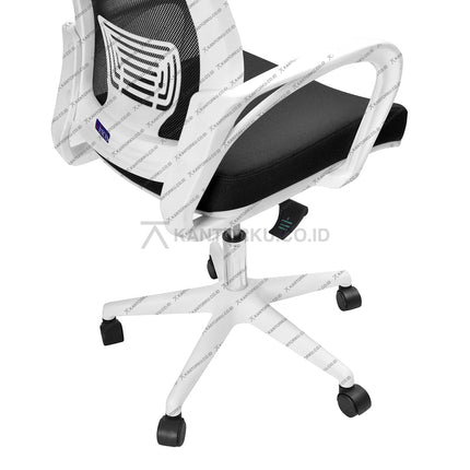 Kursi kerja Inco Catier II W-FW modern dengan armrest ergonomis, dudukan nyaman, dan frame kaki nylon – Kantorkudotcodotid