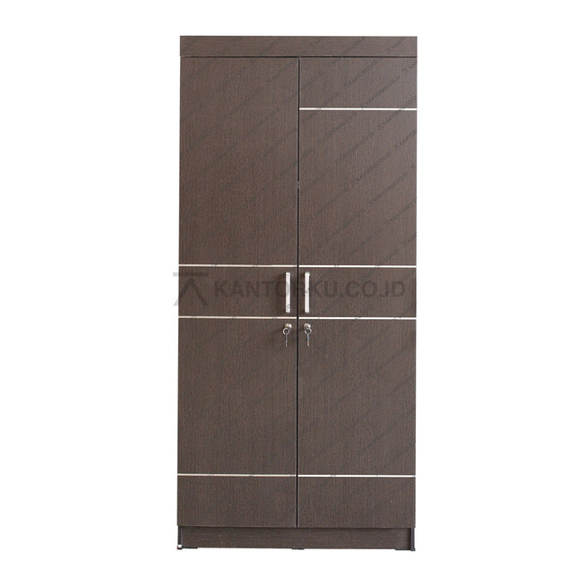 Lunar CLS 201 2P Tanpa Cermin lemari pakaian 2 pintu berbahan partikel board – KANTORKU