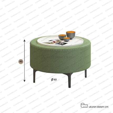CENA CT-01 coffee table modern dengan top MDF finishing duco – Tersedia di Kantorku.co.id