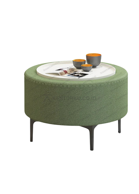 Coffee table bundar modern CENA CT-01 dengan fungsi ottoman – Tersedia di Kantorku.co.id