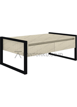 Expo CT1014 coffee table kayu dan besi hitam – kantorku.co.id