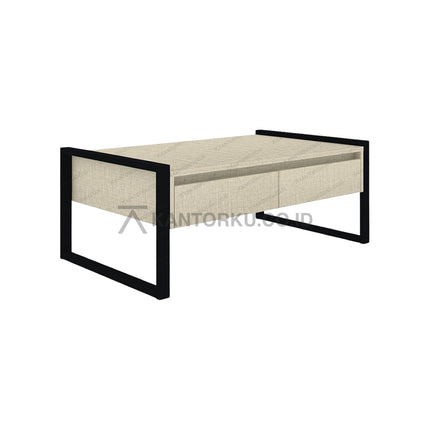 Expo CT1014 coffee table kayu dan besi hitam – kantorku.co.id