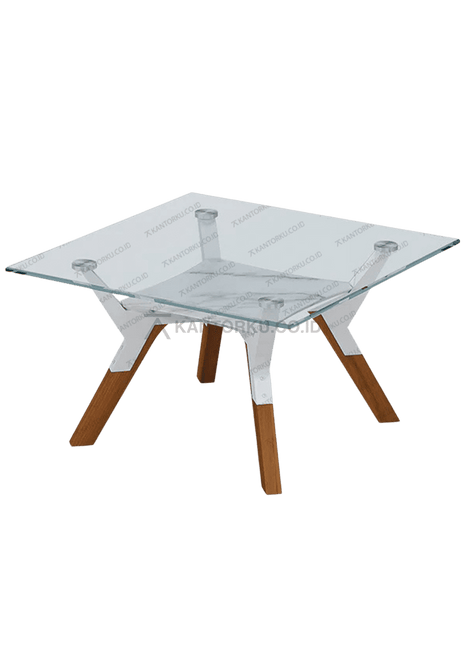 Meja CT ASTER desain Skandinavia dengan kayu teak brown – Tersedia di kantorku.co.id