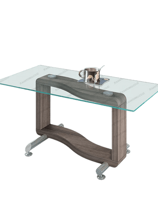 Meja tamu CT IRIS desain modern dengan top kaca polos elegan – Tersedia di kantorku.co.id