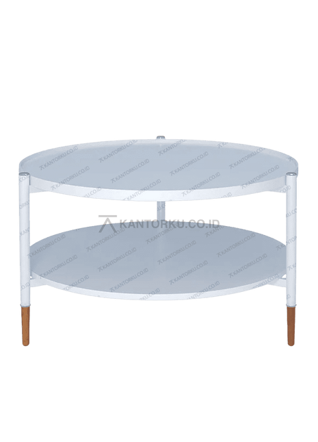 Meja tamu bundar CT LILY desain minimalis modern – Tersedia di kantorku.co.id