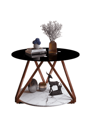 Meja tamu CT REGINA desain modern elegan dengan rangka rose gold – Tersedia di kantorku.co.id
