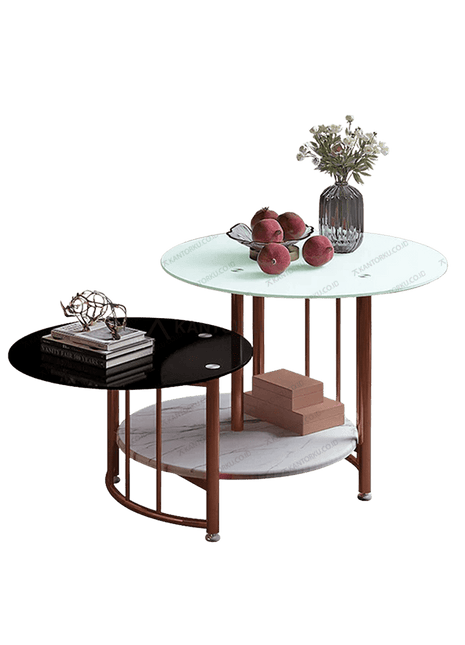 Meja tamu CT RENATA dua tingkat dengan desain modern elegan – Tersedia di kantorku.co.id