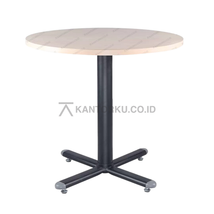Chitose Coffee Table R75, meja bundar diameter 75 cm dengan top MDF finishing maple kantorku.co.id