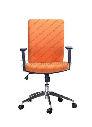 Kursi Kantor Ergonomis - Kursi Kerja desain Minimalis - Kursi Staff - Kursi Karyawan - kursi dengan roda, sandaran lengan, dan tuas hidrolik - KANTORKU