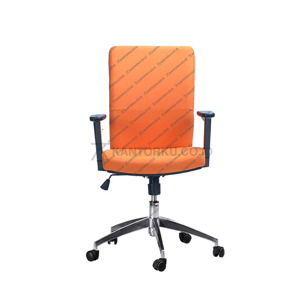 Kursi Kantor Ergonomis - Kursi Kerja desain Minimalis - Kursi Staff - Kursi Karyawan - kursi dengan roda, sandaran lengan, dan tuas hidrolik - KANTORKU