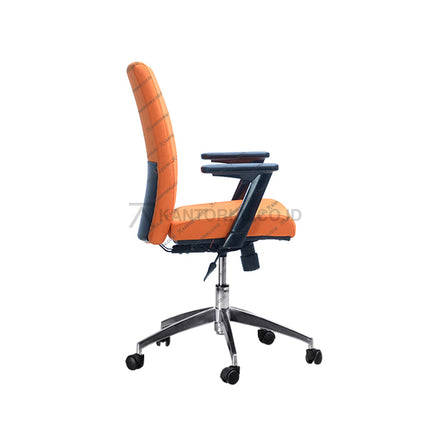 Kursi Kantor Ergonomis - Kursi Kerja desain Minimalis - Kursi Staff - Kursi Karyawan - kursi dengan roda, sandaran lengan, dan tuas hidrolik - KANTORKU