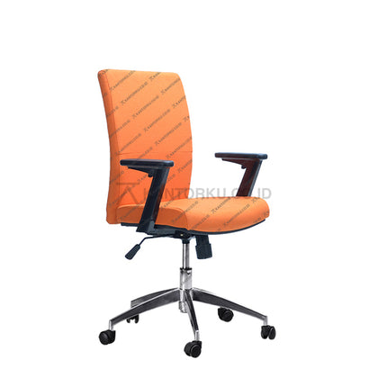 Kursi Kantor Ergonomis - Kursi Kerja desain Minimalis - Kursi Staff - Kursi Karyawan - kursi dengan roda, sandaran lengan, dan tuas hidrolik - KANTORKU