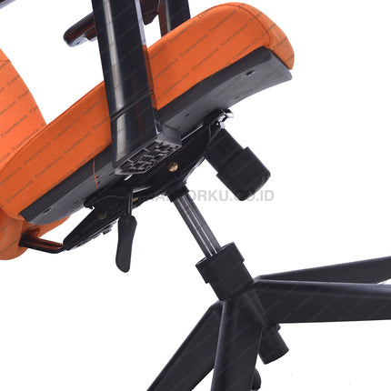 Kursi Kerja ergonomis kursi Manajer desain Minimalis berwarna ORANGE dengan sandaran dan roda - SAVELLO COMBI - KANTORKU