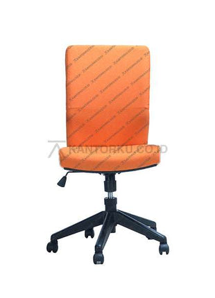 Kursi kantor ergonomis desain Minimalis berwarna ORANGE dengan sandaran dan roda - SAVELLO COMBI - KANTORKU