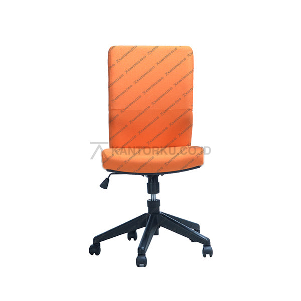 Kursi kantor ergonomis desain Minimalis berwarna ORANGE dengan sandaran dan roda - SAVELLO COMBI - KANTORKU