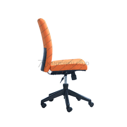 Kursi kantor ergonomis desain Minimalis berwarna ORANGE dengan sandaran dan roda - SAVELLO COMBI - KANTORKU