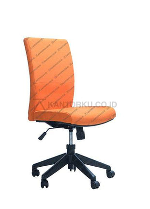 Kursi kantor ergonomis desain Minimalis berwarna ORANGE dengan sandaran dan roda - SAVELLO COMBI - KANTORKU