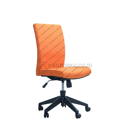 Kursi kantor ergonomis desain Minimalis berwarna ORANGE dengan sandaran dan roda - SAVELLO COMBI - KANTORKU