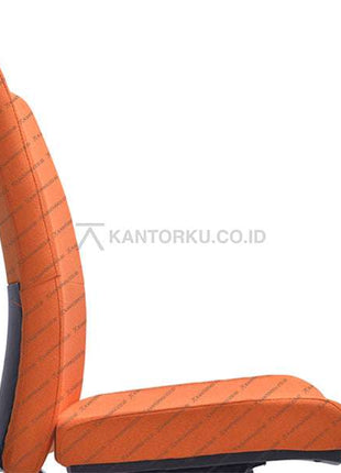 Kursi kantor ergonomis desain Minimalis berwarna ORANGE dengan sandaran dan roda - SAVELLO COMBI - KANTORKU