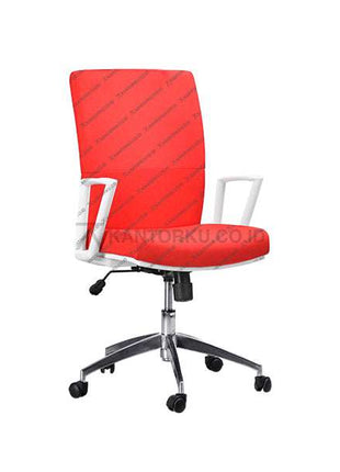 Kursi Kantor Ergonomis - Kursi Kerja desain Minimalis - Kursi Staff - Kursi Karyawan - kursi dengan roda, sandaran lengan, dan tuas hidrolik - KANTORKU