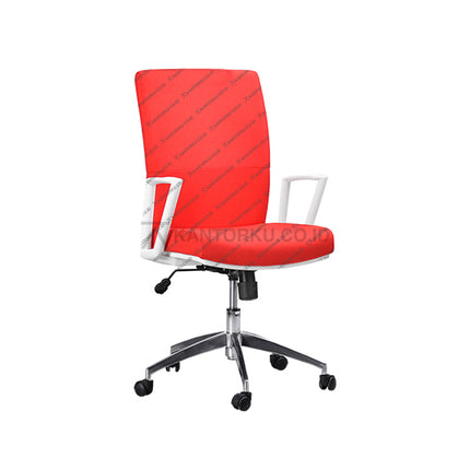 Kursi Kantor Ergonomis - Kursi Kerja desain Minimalis - Kursi Staff - Kursi Karyawan - kursi dengan roda, sandaran lengan, dan tuas hidrolik - KANTORKU