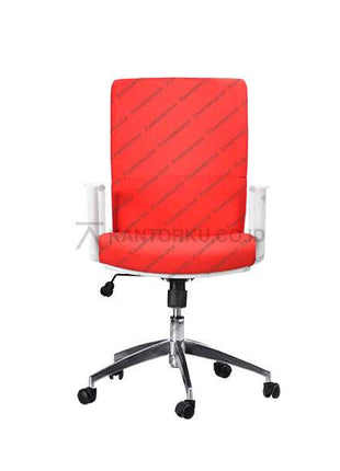 Kursi Kantor Ergonomis - Kursi Kerja desain Minimalis - Kursi Staff - Kursi Karyawan - kursi dengan roda, sandaran lengan, dan tuas hidrolik - KANTORKU