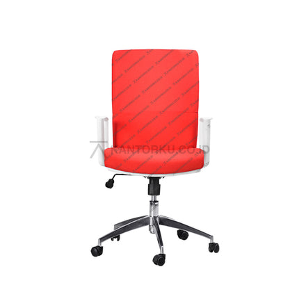 Kursi Kantor Ergonomis - Kursi Kerja desain Minimalis - Kursi Staff - Kursi Karyawan - kursi dengan roda, sandaran lengan, dan tuas hidrolik - KANTORKU