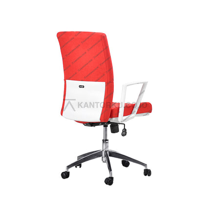 Kursi Kantor Ergonomis - Kursi Kerja desain Minimalis - Kursi Staff - Kursi Karyawan - kursi dengan roda, sandaran lengan, dan tuas hidrolik - KANTORKU