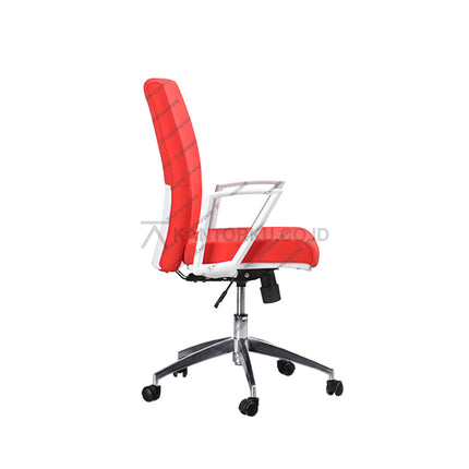 Kursi Kantor Ergonomis - Kursi Kerja desain Minimalis - Kursi Staff - Kursi Karyawan - kursi dengan roda, sandaran lengan, dan tuas hidrolik - KANTORKU