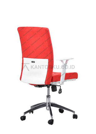 Kursi Kantor Ergonomis - Kursi Kerja desain Minimalis - Kursi Staff - Kursi Karyawan - kursi dengan roda, sandaran lengan, dan tuas hidrolik - KANTORKU