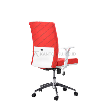 Kursi Kantor Ergonomis - Kursi Kerja desain Minimalis - Kursi Staff - Kursi Karyawan - kursi dengan roda, sandaran lengan, dan tuas hidrolik - KANTORKU