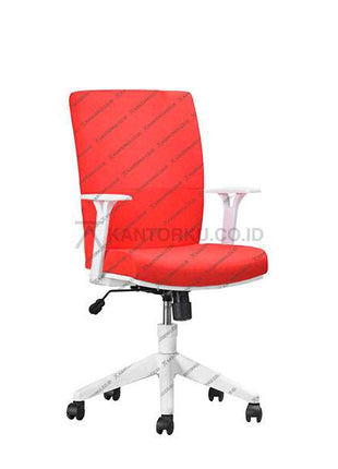 Kursi Kantor Ergonomis - Kursi Kerja desain Minimalis - Kursi Staff - Kursi Karyawan - kursi dengan roda, sandaran lengan, dan tuas hidrolik - KANTORKU
