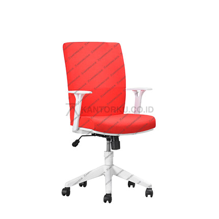 Kursi Kantor Ergonomis - Kursi Kerja desain Minimalis - Kursi Staff - Kursi Karyawan - kursi dengan roda, sandaran lengan, dan tuas hidrolik - KANTORKU