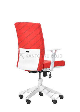 Kursi Kantor Ergonomis - Kursi Kerja desain Minimalis - Kursi Staff - Kursi Karyawan - kursi dengan roda, sandaran lengan, dan tuas hidrolik - KANTORKU