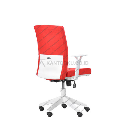 Kursi Kantor Ergonomis - Kursi Kerja desain Minimalis - Kursi Staff - Kursi Karyawan - kursi dengan roda, sandaran lengan, dan tuas hidrolik - KANTORKU