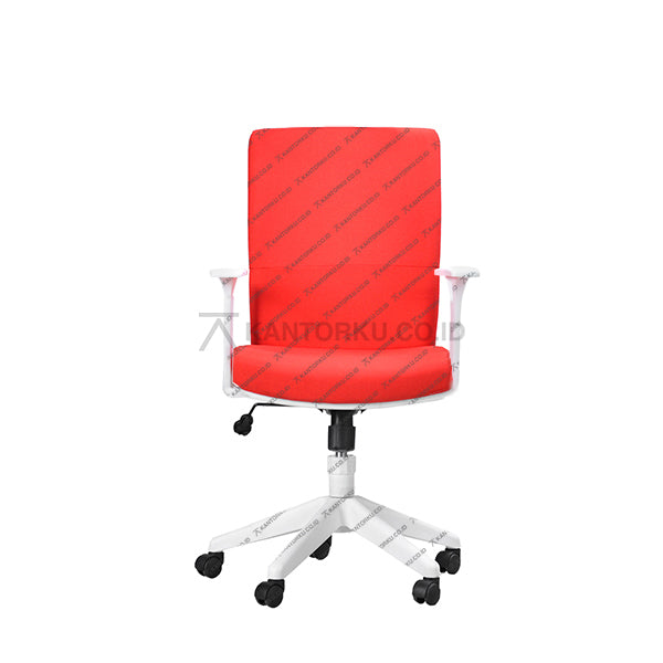 Kursi Kantor Ergonomis - Kursi Kerja desain Minimalis - Kursi Staff - Kursi Karyawan - kursi dengan roda, sandaran lengan, dan tuas hidrolik - KANTORKU