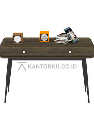 Meja konsol Expo dengan kaki besi hitam ramping bergaya mid-century – Kantorku.co.id