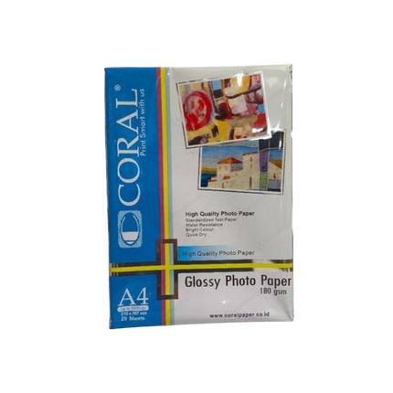 Kertas Foto Coral Glossy A4 untuk Cetakan Berkualitas