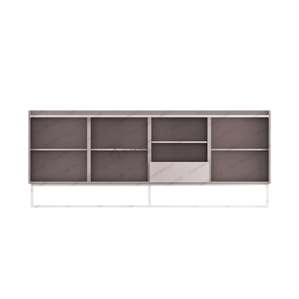 CR Volare 200-01 kabinet modern minimalis dengan kaki besi putih – Tersedia di Kantorku