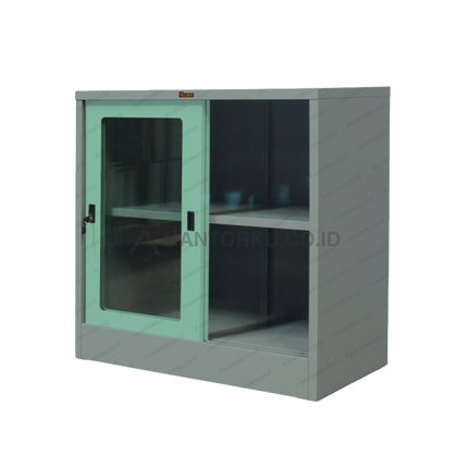 Lion Metal L31K kabinet arsip kaca sliding modern hadir di kantorku.co.id