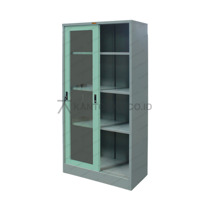 Lion Metal L33AK kabinet arsip besi dengan kaca hadir di kantorku.co.id