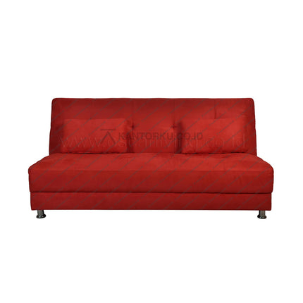 Sofabed Copenhagen modern dengan paduan kayu dan suede berkualitas tinggi, tampilan mewah dan fungsional — kantorku.co.id