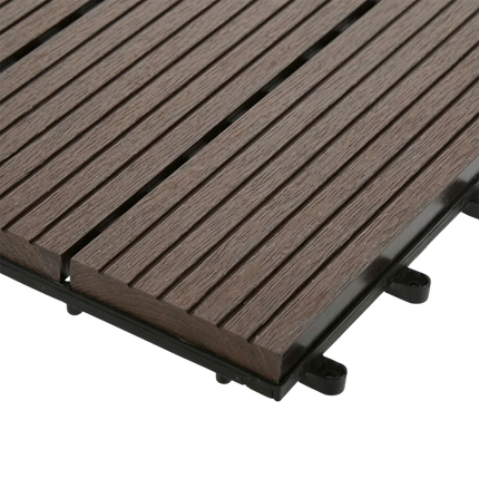 Lantai outdoor WPC Kayu Asri dengan sistem interlock