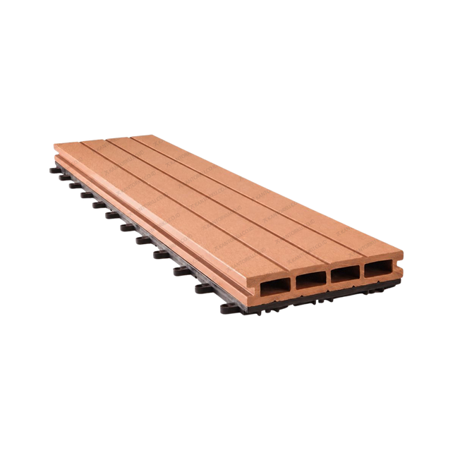 Lantai outdoor WPC Kayu Asri dengan sistem interlock